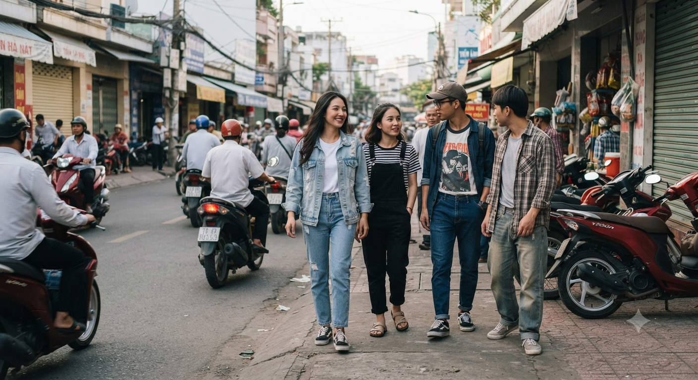 Tổng quan về phong cách thời trang jeans hằng ngày tại Tân Phú